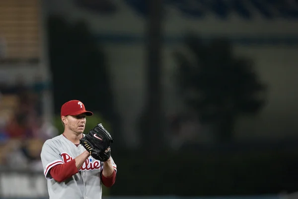 Roy halladay hřiště v průběhu hry — Stock fotografie