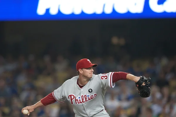 Roy Halladay tira durante il gioco — Foto Stock