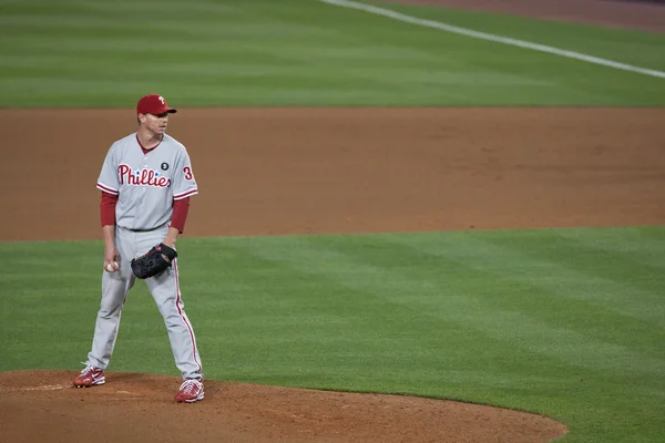 Roy Halladay pitches during the game — Stock Photo, Image