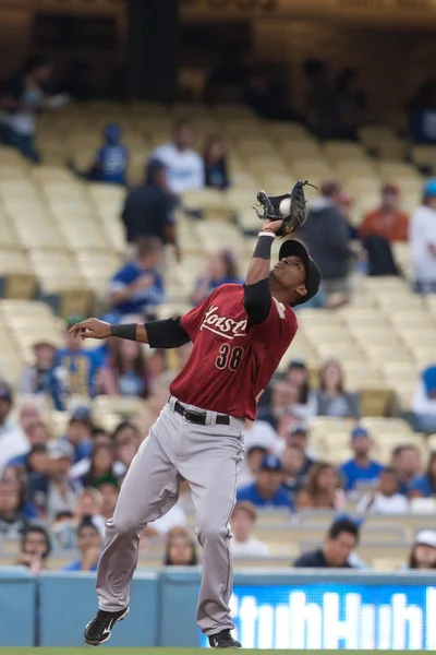 Jimmy Paredes catches a pop up during the game — Stock Photo, Image