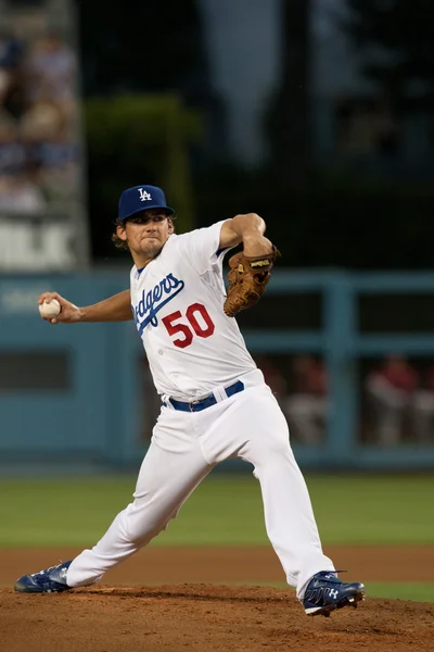 Nate Eovaldi pitches during the game — Stock Photo, Image