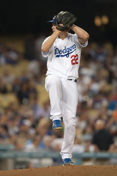 Clayton kershaw podczas gry — Zdjęcie stockowe