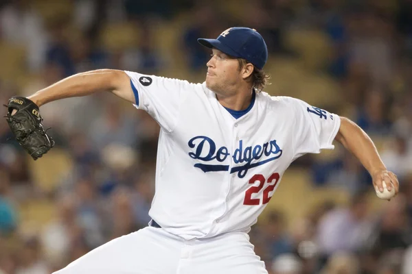 Clayton kershaw oyun sırasında — Stok fotoğraf