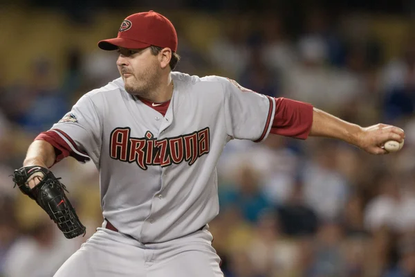 Joe Saunders pitches during the game — Stock Photo, Image