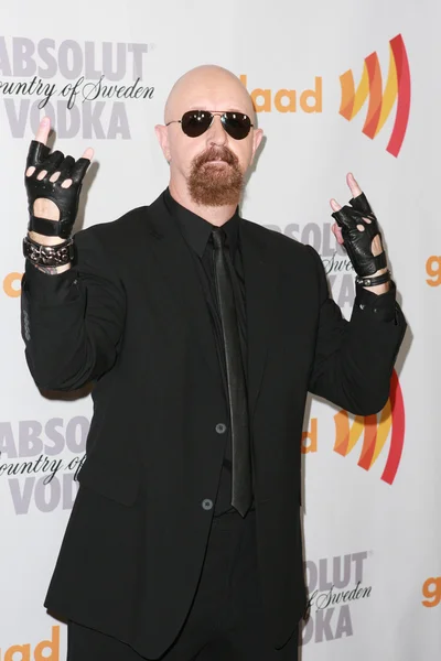 Rob Halford lead vocalist of Judas Priest arrives at the 21st Annual GLAAD Media Awards — Stock Photo, Image