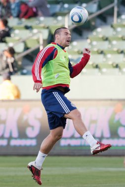 Maçtan önce Heath pearce ısıtır