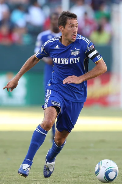 Davy Arnaud in action during the game — Stock Photo, Image