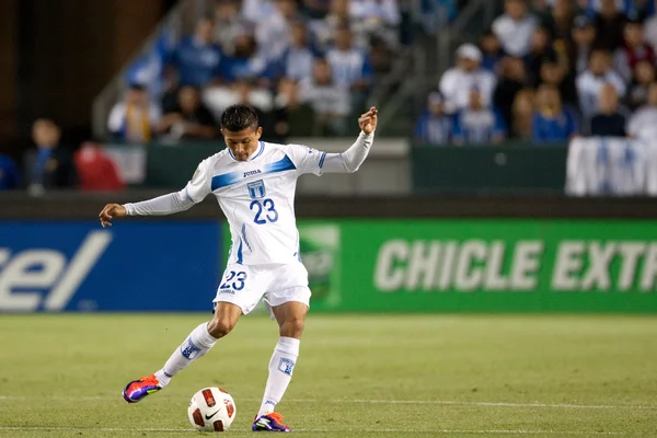 Edder Delgado in action during the game — Stock Photo, Image