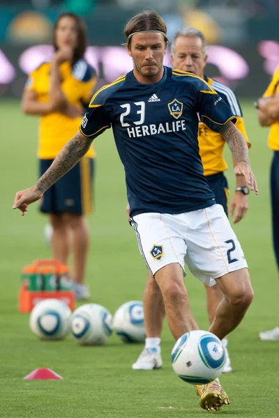 David Beckham antes del partido —  Fotos de Stock