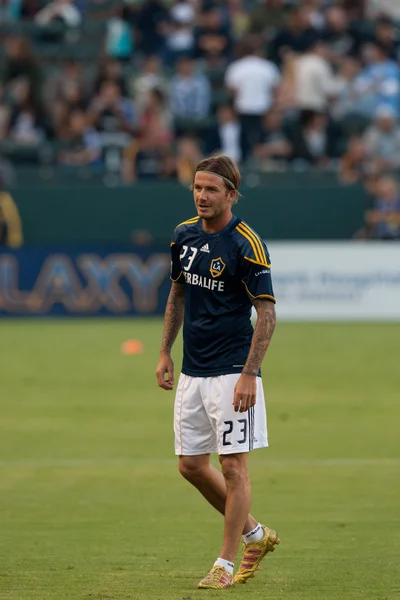 David Beckham vor dem Spiel — Stockfoto