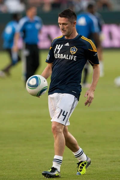 Robbie Keane warms up before the game — Stock Photo, Image