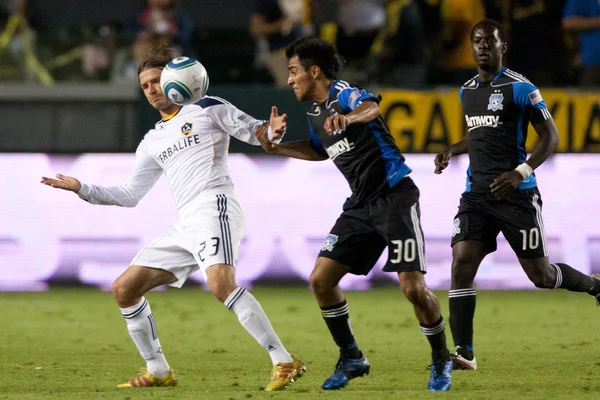 David Beckham in action during the game — Stock Photo, Image