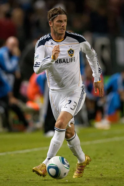 David Beckham in action during the game — Stock Photo, Image