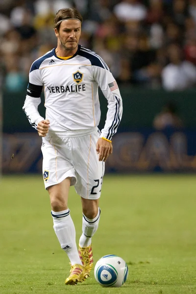 David Beckham in action during the game — Stock Photo, Image