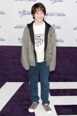 Zachary Gordon geldiğinde Paramount resimleri Justin Bieber: asla söylemek asla prömiyeri