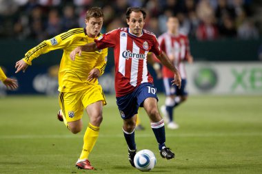La brocca ve robbie nick rogers, major league soccer oyun sırasında top için mücadele