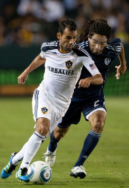 Juninho ve stephane auvray eylem sırasında major league soccer oyunu