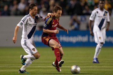 Marcelo Sarvas ve Ned Grabavoy Major League Soccer Oyun sırasında eylem