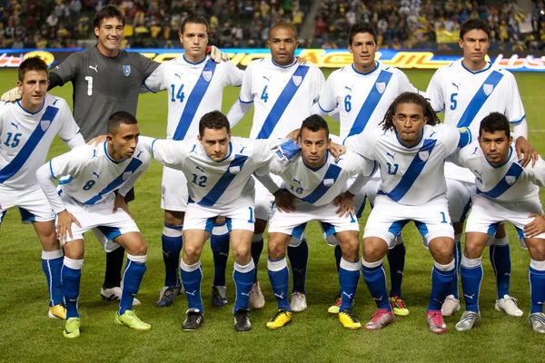 De Guatemalteekse nationale ploeg vanaf 11 voordat de soccer Spel — Stockfoto