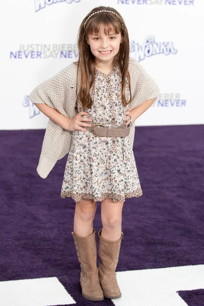 MACKENZIE ALADJEM arrives at the Paramount Pictures Justin Bieber: Never Say Never premiere — Stock Photo, Image