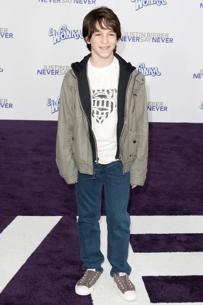 Zachary Gordon przybywa w Paramount Pictures Justin Bieber: Never Say Never premiera — Zdjęcie stockowe