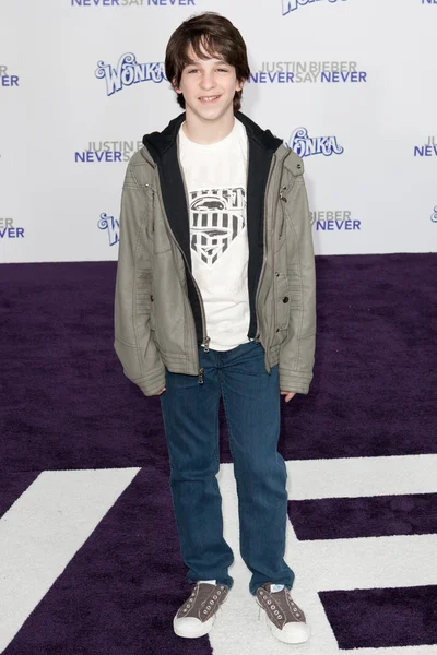 Zachary Gordon geldiğinde Paramount resimleri Justin Bieber: asla söylemek asla prömiyeri