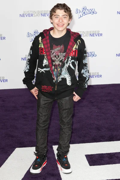 RYAN OCHOA saapuu Paramount Pictures Justin Bieber: Älä koskaan sano koskaan ensi-ilta — kuvapankkivalokuva