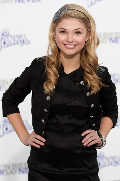 STEFANIE SCOTT arrives at Paramount Pictures Justin Bieber: Never Say Never premiere — Stock Photo, Image