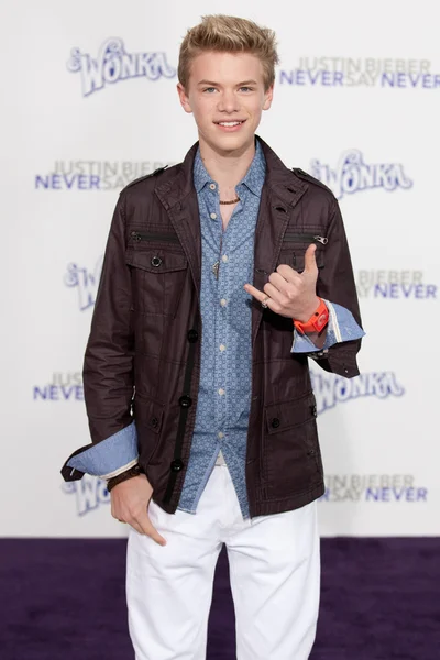 Kenton uppgift ankommer på Paramount föreställer Justin Bieber: Never Say Never premiären — Stockfoto