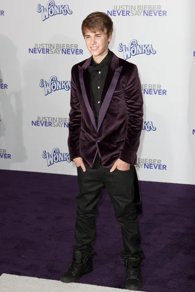 JUSTIN BIEBER chega ao Paramount Pictures Justin Bieber: Nunca diga Nunca estréia — Fotografia de Stock