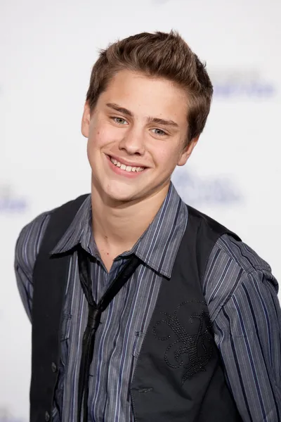 GARRETT BACKSTROM llega a Paramount Pictures Justin Bieber: Never Say Never premiere — Foto de Stock