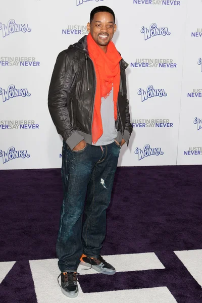 Will Smith przybywa w Paramount Pictures Justin Bieber: Never Say Never premiera — Zdjęcie stockowe