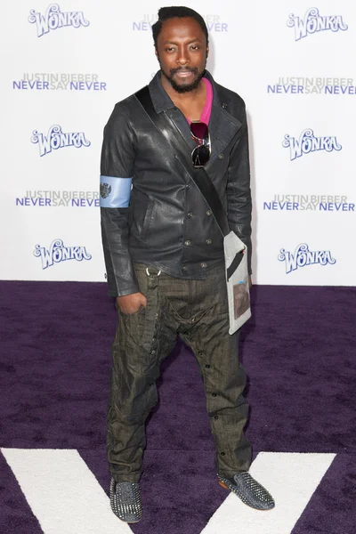 Will.I.Am arriveert bij de Paramount Pictures Justin Bieber: Never Say Never première — Stockfoto