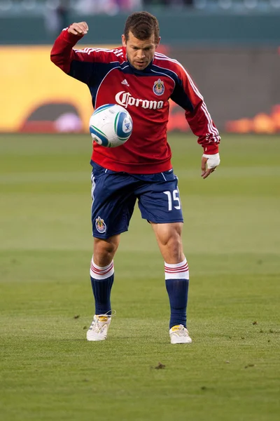 Alejandro Moreno warms up before the Major League Soccer game — Stock Photo, Image