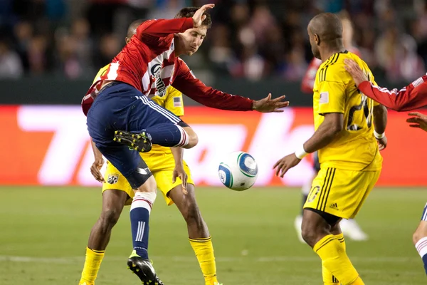 Ben zemanski in actie tijdens de major league soccer Spel — Stockfoto