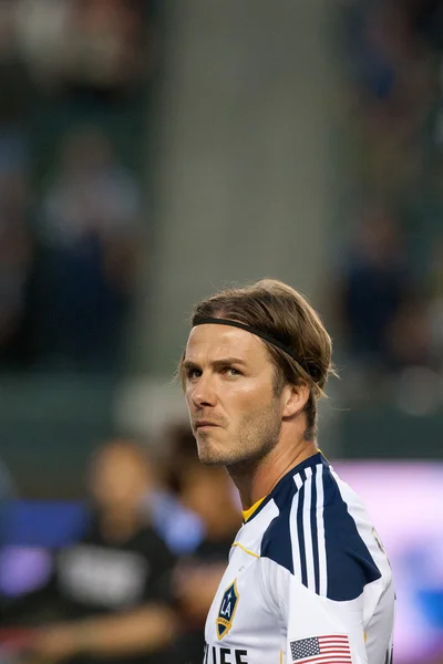 David Beckham antes do jogo — Fotografia de Stock