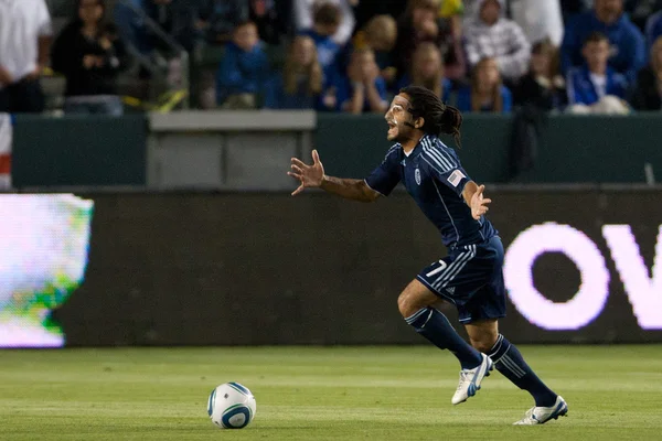 Stephane Auvray in action during the game — Stock Photo, Image