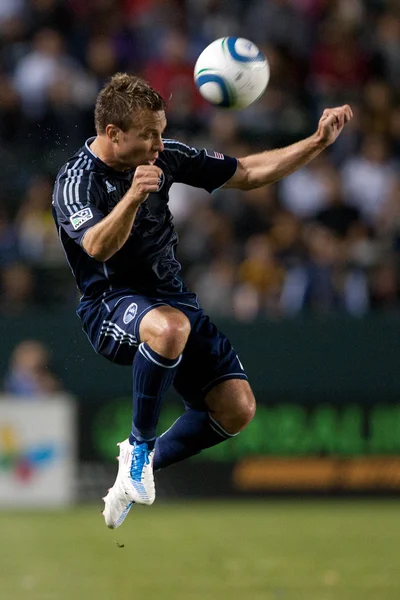 Michael harrington i aktion under major league soccer spelet — Stockfoto