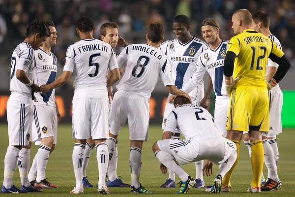 A Galáxia começa 11 antes do início do jogo da Major League Soccer — Fotografia de Stock