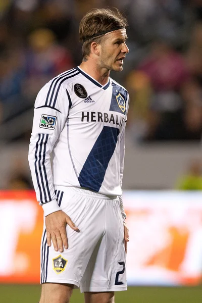 David beckham under major league soccer spelet — Stockfoto