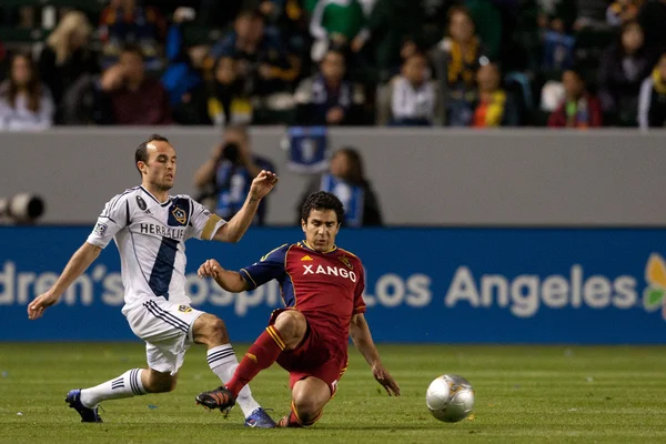 Andon Donovan e Tony Beltran in azione durante la partita della Major League Soccer — Foto Stock