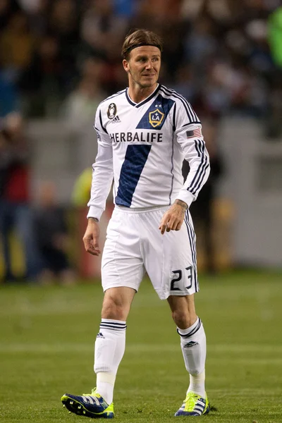 David beckham under major league soccer spelet — Stockfoto