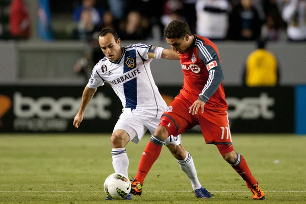 Luis Silva and Landon Donovan in action during the game — Stock Photo, Image