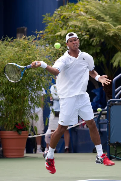 Somdev Kishore Devvarman em ação durante o jogo — Fotografia de Stock