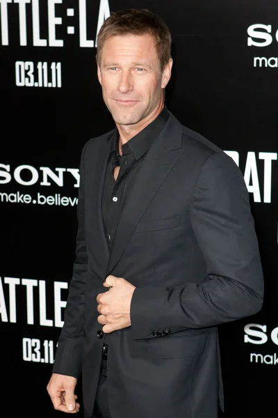 Aaron Eckhart llega al estreno de Columbia Pictures —  Fotos de Stock