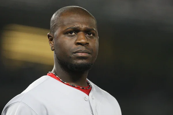 BRANDON PHILLIPS after flying out during the game — Stock Photo, Image