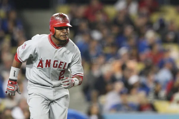 Erick Aybar in azione durante il match — Foto Stock