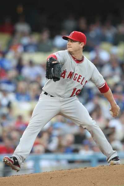 Scott Kazmir pitches during the game — Stock Photo, Image