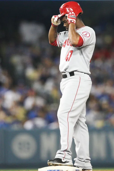 Howard Kendrick holds at second during the match — Stock Photo, Image