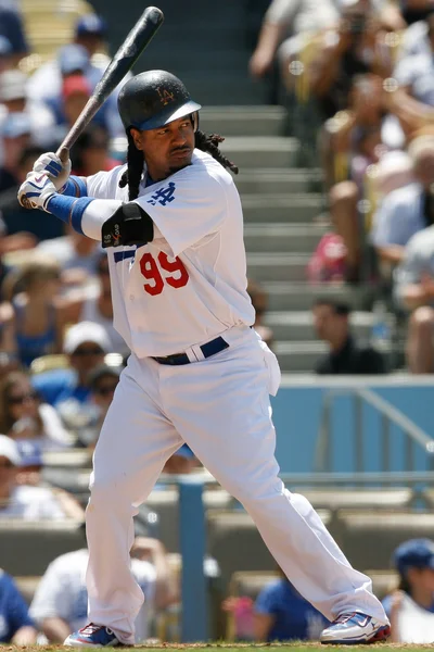 Manny ramirez på bat under spelet — Stockfoto